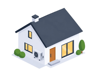 Maison moderne avec pompe à chaleur