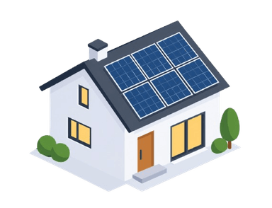 Maison moderne avec panneaux solaires